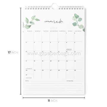 Customized Easy Planning 12-Month Vertical Wall Calendar Printing